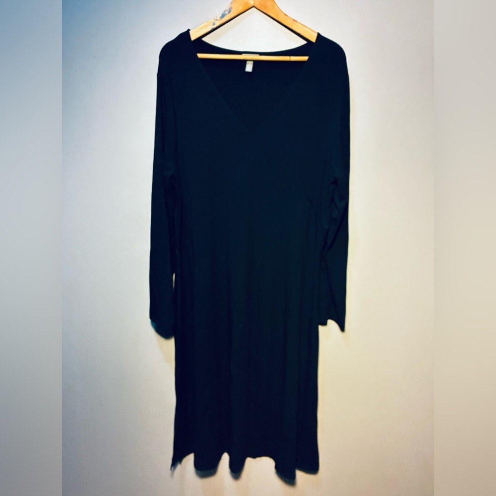 J. Jill Classic Black Long Sleeve Dress